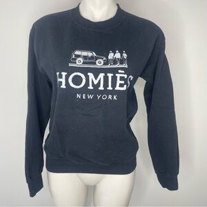 Reason Homies New York Sweatshirt S Black White Crew Neck